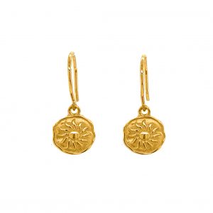 Earrings-silver-925-yellow-gold-plated