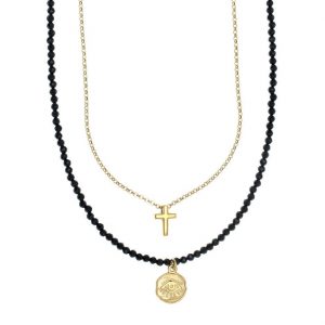 Necklace-in-silver-925-yellow-gold-plated-with-gem-stones