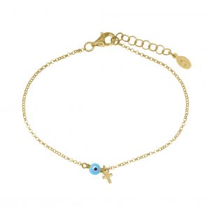 Bracelet-silver-925-yellow-gold-plated-with-evil-eye