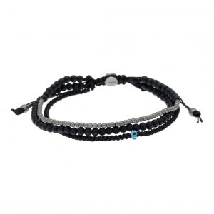 Cord-bracelet-in-silver-925-black-rhodium-plated-with-onyx