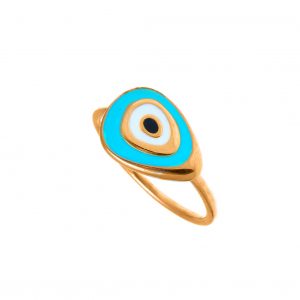 Ring-silver-925-pink-yellow-gold-plated-&-with-enamel-evil-eye
