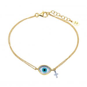 Bracelet-silver-925-yellow-gold-plated-with-enamel-evil-eye (3)
