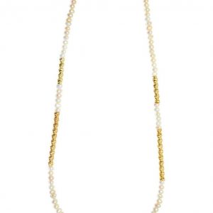 Necklace-silver-925-yellow-gold-plated-with-fresh-water-pearl