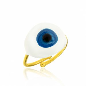 Ring-silver-925-yellow-gold-plated-with-enamel-evil-eye